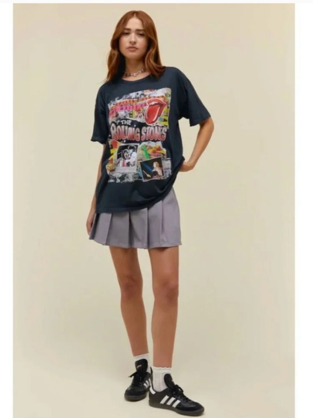Daydreamer Rolling Stones Time Waits For No One Oversized Band Tee S
